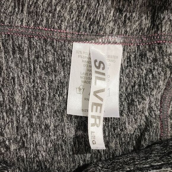 Silver Leg Work Out Ankle Women's Athletic Leggings #6 - Picture 3 of 4